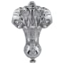 Signature Hardware Audrey 69" Acrylic Soaking Clawfoot Tub with Tap Deck and Pre-Drilled Overflow Hole - Less Drain White / Chrome Feet