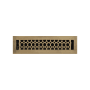 Signature Hardware Honeycomb Brass Floor Register - 2-1/4" x 14" (3-1/4" x 15" Overall) Antique Brass