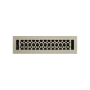 Signature Hardware Honeycomb Brass Floor Register - 2-1/4" x 14" (3-1/4" x 15" Overall) Brushed Nickel