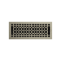 Signature Hardware Honeycomb Brass Floor Register - 4" x 14" (5" x 15" Overall) Brushed Nickel