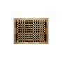 Signature Hardware Honeycomb Brass Floor Register - 9" x 12" (10-1/4" x 13-3/8" Overall) Antique Brass