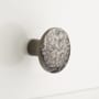 Signature Hardware Textured Cast Iron 1-1/2 Inch Diameter Mushroom Cabinet Knob Antique Pewter