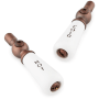 Signature Hardware Small Porcelain Lever Handles - Pair of 2 Oil Rubbed Bronze