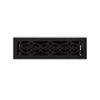 Signature Hardware Old Victorian Cast Iron Floor Register - Powder Coat - 2-1/4" x 10" (3-1/2" x 11-1/2" Overall) Black Powder Coat