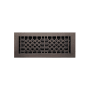 Signature Hardware Antique Style Brass Floor Register - 4" x 8" (5-3/4" x 9-3/8" Overall) Oil Rubbed Bronze