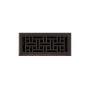 Signature Hardware Wicker Style Brass Floor Register - 4" x 10" (5-1/8" x 11-3/8" Overall) Oil Rubbed Bronze