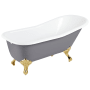 Dark Gray / Polished Brass