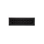 Signature Hardware Appert Steel Floor Register - 2-1/4" x 12" (3-1/2" x 13-3/8" Overall) Black Powder Coat