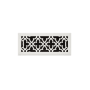 Signature Hardware Ballas Steel Floor Register - 4" x 10" (5-1/4" x 11-3/8" Overall) White