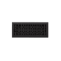 Signature Hardware Appert Steel Floor Register - 4" x 10" (5-1/4" x 11-3/8" Overall) Black Powder Coat