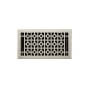 Signature Hardware Appert Steel Floor Register - 6" x 12" (7-1/4" x 13-3/8" Overall) Brushed Nickel