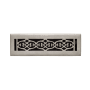 Signature Hardware Old Victorian Cast Iron Floor Register - Powder Coat - 2-1/4" x 10" (3-1/2" x 11-1/2" Overall) Natural Iron