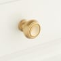 Signature Hardware Cipullo 1-1/4 Inch Diameter Mushroom Cabinet Knob Satin Brass