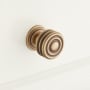 Signature Hardware Francoli 1 Inch Diameter Mushroom Cabinet Knob Antique Bronze