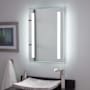 Signature Hardware Curie 20" W x 27-1/2" H Modern Rectangular Aluminum Frameless Bathroom Wall Mirror with LED Lighting Touch Sensor