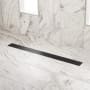 Signature Hardware Carmen 40" Linear Shower Drain with Flange Matte Black