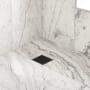 Signature Hardware Carmen 8" Pattern Grate Shower Drain with Flange Matte Black