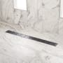Signature Hardware Effendi 32" Linear Shower Drain with Flange Matte Black