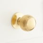 Signature Hardware Garneau 1 Inch Diameter Round Cabinet Knob Polished Brass