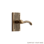 Signature Hardware Shima Right Hand Solid Brass Single Dummy Door Lever Antique Brass