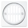 Signature Hardware Square Shower Drain Cover with Round Strainer Chrome