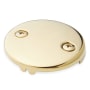 Signature Hardware Bathtub Overflow Cover Plate with Two Screws Polished Brass