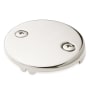 Signature Hardware Bathtub Overflow Cover Plate with Two Screws Polished Nickel