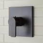Signature Hardware Hibiscus Thermostatic Valve Trim - 3/4" Rough-In Valve Included Matte Black