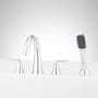 Signature Hardware Provincetown Deck Mounted Roman Tub Filler with Hand Shower - Less Rough-In Valve Chrome