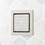 Signature Hardware 5-1/8" Wide Square Flush-Mount Brass Body Spray with Rubber Spray Nozzles Brushed Nickel