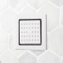Signature Hardware 5-1/8" Wide Square Flush-Mount Brass Body Spray with Rubber Spray Nozzles Chrome