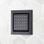 Signature Hardware 5-1/8" Wide Square Flush-Mount Brass Body Spray with Rubber Spray Nozzles Matte Black