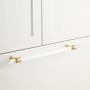 Signature Hardware 15" Beryn Acrylic Appliance Pull Satin Brass