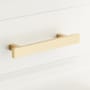 Signature Hardware 6" Covello Solid Brass Cabinet Pull Satin Brass