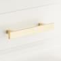 Signature Hardware 6" Covello Solid Brass Cabinet Pull Polished Brass