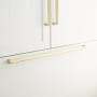 Signature Hardware Rindahl 23-3/4 Inch Center to Center Appliance Pull Satin Brass