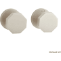 Signature Hardware Ambrus Solid Brass Passage Door Knob Set with 2-3/8" Backset Brushed Nickel