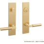 Signature Hardware Tolland Solid Brass Keyed Entry Door Knob Set with 2-3/4" Backset Satin Brass