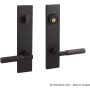 Signature Hardware Satcher Solid Brass Keyed Entry Door Knob Set with 2-3/4" Backset Matte Black