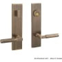 Signature Hardware Satcher Solid Brass Keyed Entry Door Knob Set with 2-3/4" Backset Antique Brass