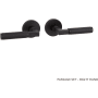 Signature Hardware Satcher Solid Brass Passage Door Knob Set with 2-3/4" Backset Matte Black