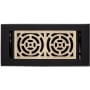 Signature Hardware Burrel Brass Wall Register - 4" x 10" Matte Black / Antique Brass