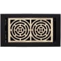 Signature Hardware Burrel Brass Wall Register - 6" x 12" Matte Black / Antique Brass