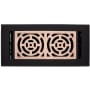 Signature Hardware Burrel Brass Wall Register - 4" x 10" Matte Black / Antique Copper