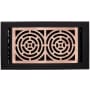 Signature Hardware Burrel Brass Wall Register - 6" x 12" Matte Black / Antique Copper