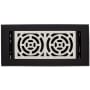 Signature Hardware Burrel Brass Wall Register - 4" x 10" Matte Black / Brushed Nickel