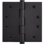 Signature Hardware 4" x 4" Solid Brass Mortise Door Hinge - Single Hinge Matte Black