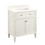 Signature Hardware Elmdale 30" Freestanding Mahogany Single Basin Vanity Set with Cabinet, Vanity Top, and Rectangular Undermount Sink - Single Faucet Hole White / Arctic White