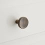Signature Hardware Lars 1 Inch Diameter Mushroom Cabinet Knob Antique Brass