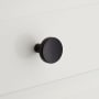 Signature Hardware Lars 1 Inch Diameter Mushroom Cabinet Knob Black